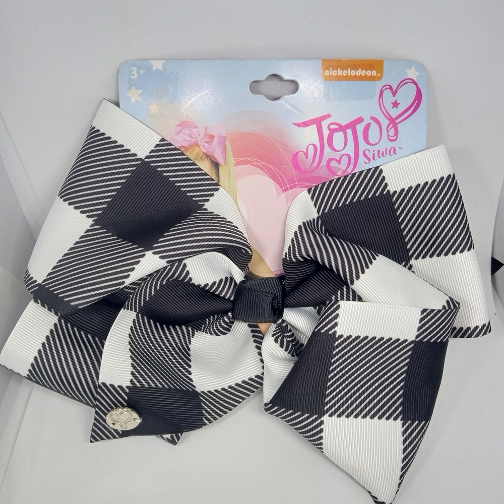 JoJo Siwa Monochrome Checkered Hair Bow